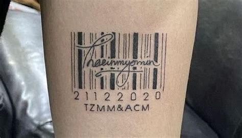 Códigos de barras, uma forma original de tatuar datas importantes